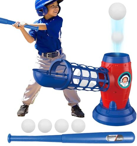 Jlobnyiun Schlagmaschine Baseball, Pitching-Maschinen Für Jugend-Baseball - T-Ball-Sets Für Kinder - T-Ball-Set Baseball- Und Softball-Pitching-Maschinen Für Kinder Im Alter Von 3–8 Jahren