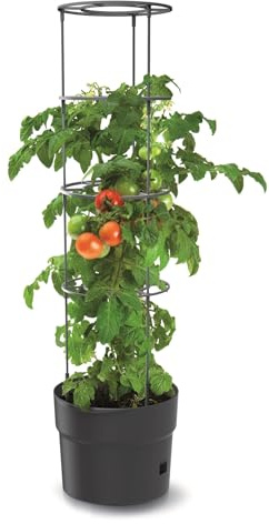 BirnePower Tomatentopf Blumentopf Tomatenkübel 18L Topf für Tomatenpflanzen Tomatenzüchter mit Wasserspeicher Pflanzkübel mit Rankhilfe Rangitter Ø 35 cm H 127 cm