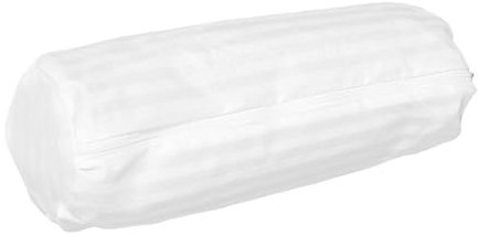 Hemobllo Funda De Almohada Cilíndrica Lisa 15x50 Cm, Tejido Suave y Transpirable, Cremallera Oculta, Cómoda para Almohada Cervical, Uso Cama y Sofá, Funda De Repuesto