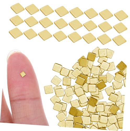 Holibanna 150 Stück Goldbeschichtete Lötchips 2x2mm Quadratisch Niedrigtemperaturbeständig Für Schmuckherstellung Und Reparatur Präzise Lötverbindung Für Elektronik Und Selbstgemacht