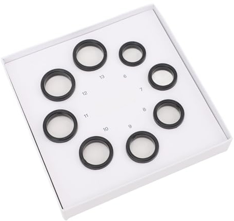 TOPINCN Smart Ring Sizer Genaues Modell für Nicht Standardmäßige Größen Zum Vorkaufen 8 Stück Kunststoff für Passform