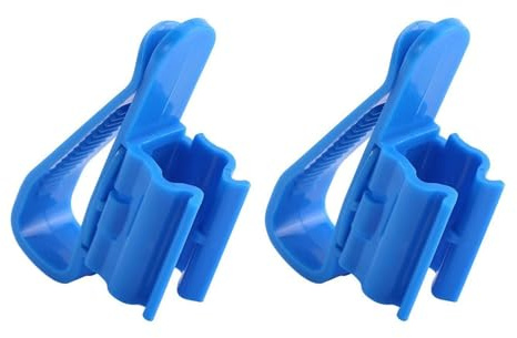 2 Pack Fish Tank Siphon Hose Clips, Adjustable Tube Holders for Aquariums | Anti-Slip Ribbed Design, 8–16 mm Tubing Compatibility, Durable PP Plastic, Clip-On for Buckets Pails & Glass Rim Maintenance