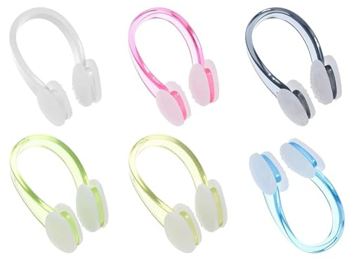 Nose Clips Swimming Soft Silicone Waterproof Swimming Nose Clip Adult＆Kids | 6 Pcs Swimming Nose Clip Kids 6-14 Nose Plugs For Swimming Adult Nose Plugs For Swimming Kids Non Slip Water Sports Plugs