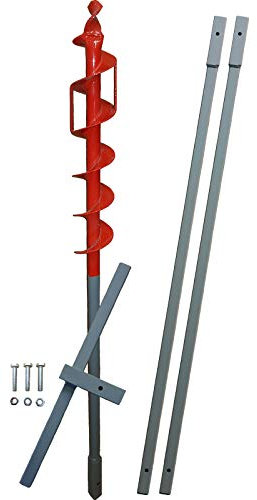 3m Erdbohrer mit 70mm Bohrkopf -VERLÄNGERBAR- auch als Brunnenbohrer, Handerdbohrer, Erdlochbohrer, Brunnenbohrgerät, Pflanzbohrer, Zaunbohrer, Pfahlbohrer UVM. einsetzbar ! …