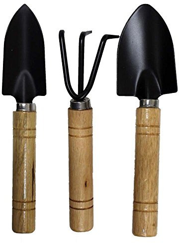 Top Qualité 3 pcs Mini jardin Outil à Main kit de plantes de jardinage Pelle Bêche à griffes Poignée en bois en métal tête jardinier Livraison gratuite