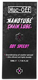 Muc-Off Nanotube Kettenschmiermittel, 50 Milliliter – hocheffizientes und sehr langlebiges Fahrradkettenschmiermittel – für Rennleistungen bei jedem Wetter