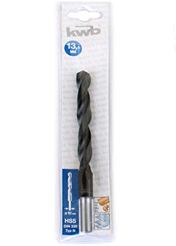 kwb Premium Line Metallbohrer HSS DIN 338 Typ N, reduzierter Schaft, GRAU (13mm x150mm 159330)