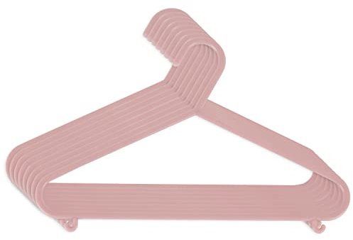 Bieco 04014154 Set di 8 Grucce Appendiabiti per Bambini, 29,5 x 18 x4,7, Rosa (Antico)