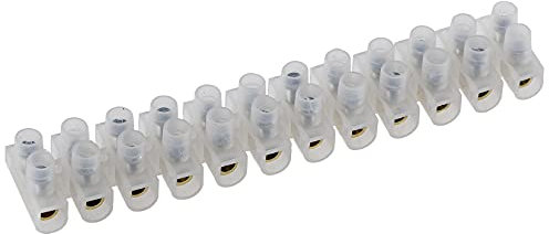 Lüsterklemmen Kabelverbinder Steckklemmen 1,5 bis 2,5mm², 12 Stück, Messingeinsatz, Transparent