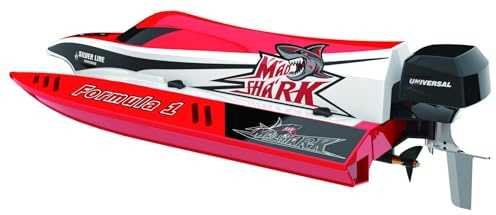 Amewi F1 Mad Shark V2 RC Einsteiger Motorboot RTR 430mm, Weiß-schwarz