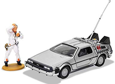 Back to the Future DeLorean und Doc-Brown-Figur