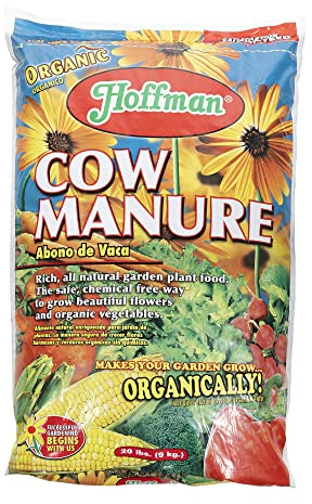 Hoffman Organic Cow Manure Vegetable and Flower Garden Fertilizer, 1-1-1 Formulation, 20lbs