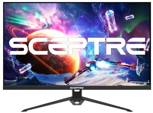 Sceptre 24 LED Monitor, FHD 1080p, IPS, 165Hz, 1ms, AMD FreeSync, 3x HDMI, 1x DisplayPort, Black