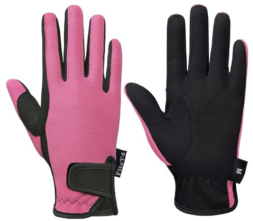 FitsT4 Grip Gants d'équitation pour Enfant Fille garçon 5-14 Ans pour l'équitation, Le Cyclisme, Le Jardinage, en 3 Couleurs