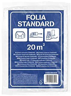 Scley Abdeckfolie, 8 Stück Plastikplane, Staubschutzfolie, Breite 4m, Länge 5m, 20qm, Materialdicke 5my, Plastikfolie, 20qm, Abdeckfolie stark, HDPE, Baufolie transparent, Malerplane, A0400-060405