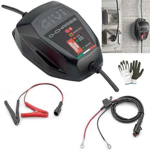 Compatible con per Gas Gas Cargador-MANTENEDOR DE BATERIAS 100% AUTOMATICO con 8 CICLOS Inteligentes para Moto Scooter GIVI S510 para Litio Y Tradicional