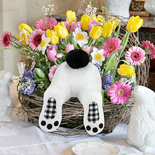 Osterdeko Osterkranz mit Hase Osterhase Kranz Osterdeko Osterkranz Hasen Hintern Ohren Osterdeko Osterkranz Tür Basteldekoration Kaninchenform Girlande Wandkranz Türkranz Bunny Ostern Deko Tischdeko