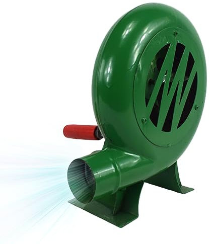 Jorzer Souffleur d'air pour barbecue, 200 W, mini forgeron forge avec conduit en fer, souffleur manuel portable pour camping, pique-nique, activités en plein air, accessoires de barbecue