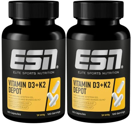 ESN Vitamin D3 + K2 Depot, 2 x 120 Kapseln