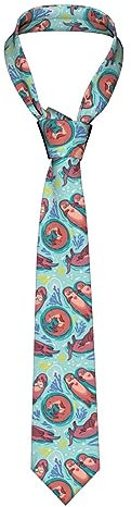 NLWQEKV Tierische niedliche braune Otter-Krawatte für Herren, bedruckt, schmale Krawatte, Business-Hochzeit, formelle Mode, lässige Krawatte