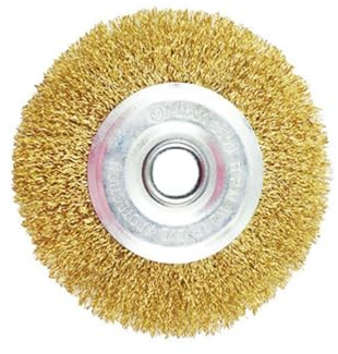 Dinghaole Brosse Circulaire à Fils d'Acier Ondulés，Ø100 mm，Fil de fer ondulé,pour métal et pierre, brosse métallique pour perceuse, appareils fil métallique nettoyer