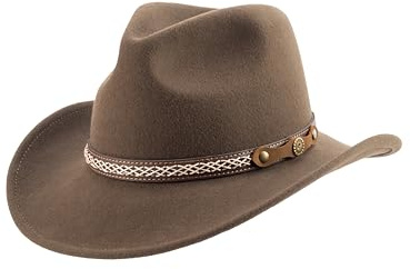 SCIPPIS Sandstone Wollhut Westernhut Cowboyhut Stadthut Hut Filzhut Freizeithut Reiterhut