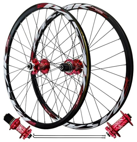 LPYDWZ MTB Laufradsatz 26 Zoll 27,5 Zoll 29 ER, Fahrradfelge Aus Aluminiumlegierung HG gedichtetes Lager 142mm Steckachse 32H Felge Vorne und Hinten for 7-12 Gang Kassette