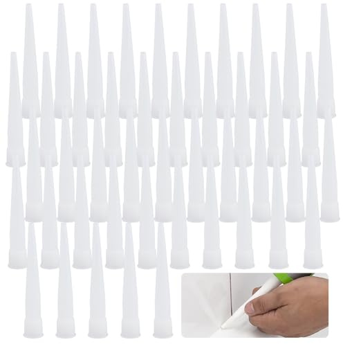 55 punte per cartuccia, ugelli per cartuccia, punte in silicone, cartucce di ricambio per ugelli in silicone, beccucci per colla e pistola per cartuccia
