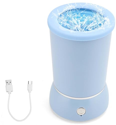 Dog Cleaner, Electric Portable Dog Washer with 2 Speeds, Rechargeable Silicone Pet Cleaning Cup for Small Medium Large Dogs, Automatic Muddy Paws Cleaner & Grooming Tool