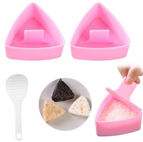 2 Pièces Moule à Onigiri Triangulaire, Sushi et Boules de Riz pour Bento, Restaurant, Camping Familial, Snacks