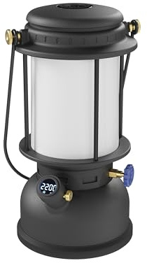 Petromax LM500 LED Laterne Schwarz, 500 Lumen dimmbar, 3 Lichtfarben, Powerbank, USB-C (ohne Akku) | Drei Lichtfarben, Powerbank-Funktion, USB-C & Digitale Anzeige, IP44 Spritzwasserschutz - Akku separat erhaeltlich