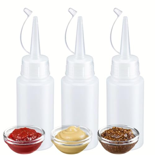 Westmark Juego de 3 botellas exprimibles, dosificación precisa y llenado limpio de las botellas de forma estable con mayonesa, salsa barbacoa y otros líquidos, higiénicas, sin BPA, 3 x 50 ml