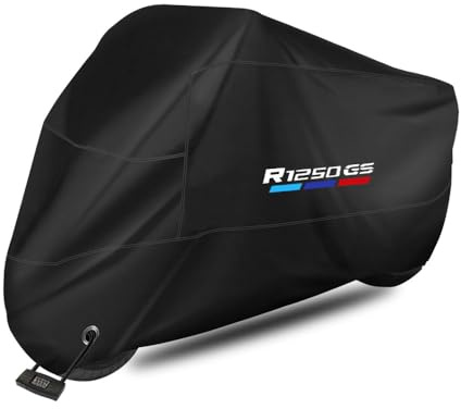 Telo coprimoto impermeabile, antipolvere, antipioggia, antivento, anti-uccelli, in poliestere 210D, antifurto per moto e scooter R1250GS R 1250 GS R1250 GS ADV (290 * 110 * 140 cm)