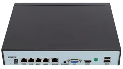 ASHATA 4K 4 Kanal POE NVR Sicherheitsnetzwerk Video -Rekorder Hybrid -DVR für Kamera -CCTV -DVR mit H.265+ AI -Bewegungserkennung für die Überwachung des Geschäfts zu Hause (EU-Stecker)