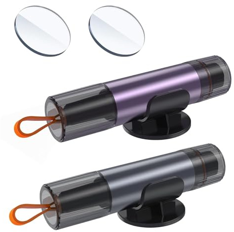 WEDAWIN Brise Vitre Coupe Ceinture 2 en 1, Marteau Brise Vitre Voiture, Accessoire Voiture (Gris+Violet)