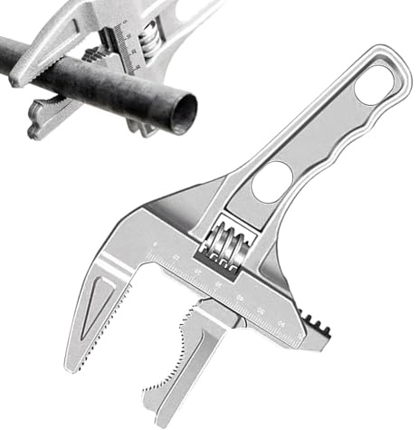 Krmoau Clé à molette étroite et réglable de 0,5 à 7 cm - Pince - Outils de travail pour tuyau électrique de voiture - Robinet - Réparation de vélo