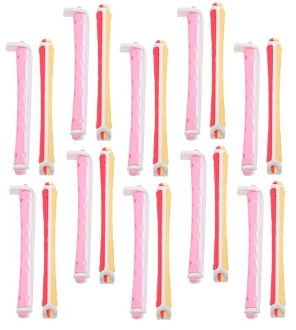 Bigodini per Chioma 24 Pezzi in Pp, Bastoncini Professionali | Design Doppio Colore, Uso a Freddo, Adatti a Ogni Acconciatura, per Ragazze e Donne
