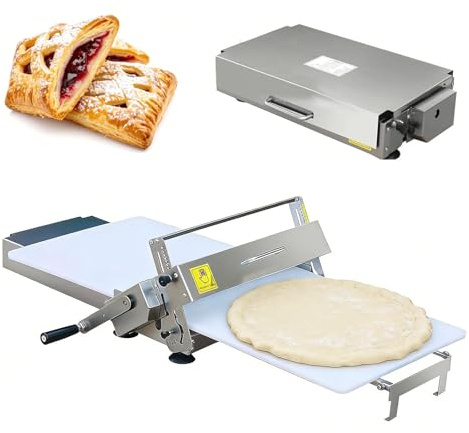 Laminoir à Pâte Multifonction Manuel - Machine à Pâtes, Appareil à Feuilles de Raviolis avec 5 Épaisseur | Design Pliable en Acier Inoxydable pour Nouilles, Pâtes Italiennes et Pâtisseries M