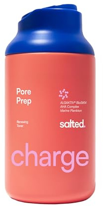 salted. Pore Prep AHA Toner | 150ml | Verfeinert Poren, bekämpft Pickel & Unreinheiten | Glykolsäure, Milchsäure & Mikroalgenkomplex | Peeling-Effekt für alle Hauttypen | Parfümfrei | Vegan