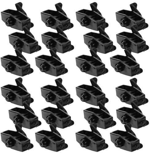 DEARMAMY Tendeur de Câble Métallique Noir en Acier Inoxydable, Outil de Tension Robuste pour Clôture de Jardin, Kit de 24 Pièces pour Fixation et Tension Extérieure, Serrage-Fils Résistant
