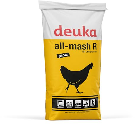 deuka All-mash R 25 kg gekörnt | Aufzuchtfutter für Junghennen | ab der 8. Lebenswoche | Junghennenfutter | Alleinfuttermittel für Junghennen