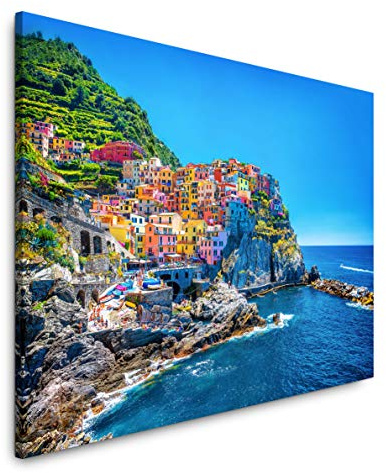 Paul Sinus Art schöne bunte Landschaften 120x 80cm Inspirierende Fotokunst in Museums-Qualität für Ihr Zuhause als Wandbild auf Leinwand in