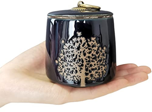 Miniurnas para Cenizas de cremación de Personas, con diseño de árbol de la Vida, urnas Decorativas de Color Azul, miniurna para Cenizas de Mascotas, Perros, Gatos, Caja Conmemorativa, Recuerdo