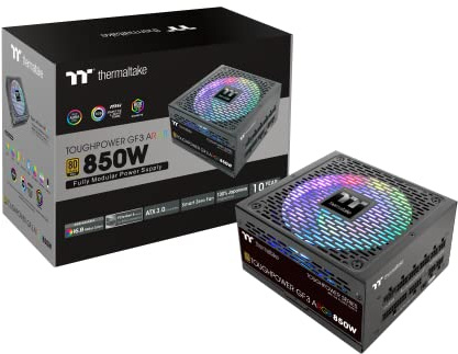 Thermaltake Toughpower GF3 ARGB 850W | PC-ATX-3.0-Netzteil | PCIe Gen 5.0 | 80-Plus-Gold | voll-modular | leiser 140 Lüfter | EU Zertifiziert