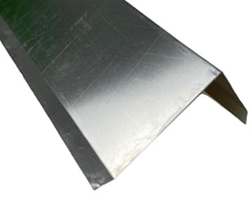 90 ° Ecke für Ortgangblech Flachdach Ortgang Dach Blech Innenwinkel 90° Zuschnitt 35 cm (Alu Natur)