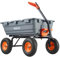VEVOR, Poly Garden Cart with Easy to Assemble Steel Frame, Dump Wagon with 2-in-1 Convertible Handle, 6.48 cu.ft Utility Wheelbarrow 1200 lbs Capacity, 13 inch Tires, Black, Poly-1200lbs