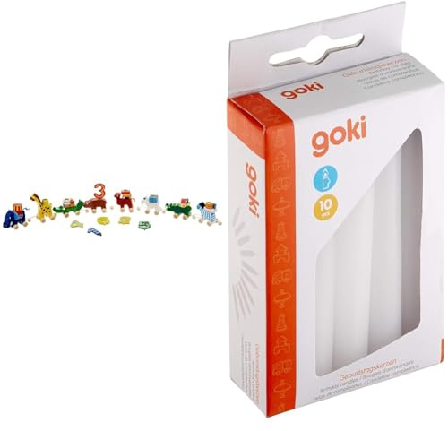goki GK108 - Geburtstagskarawane & 15051 - Dekoration - Geburtstagskerzen-Set für GK 106/108/55985/60975 Weiß