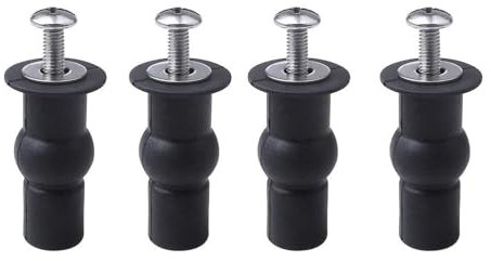 DOETYD 4 PCS Toilet Seat Fittings Expanding Rubber Top Screws Nuts Toilet Seat Hinges for Fixing Toilet Seat WC
