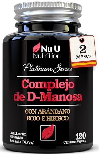 D-Mannose Complex - 120 Vegan Capsules - 3 in 1 Complex with Cranberry Hibiscus Extracts and Vitamin C - Natural Support for Women - Made in The UK - Nu U Nutrition