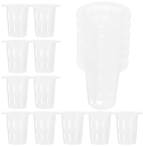 Happyyami 60pezzi Cestini in Plastica per Piante Vasi Rete Idroponici Cestini per Ortaggi Frutta e Fiori Adatti per Giardino Balcone e Vivaio Ampia Gamma di Applicazioni Compatibili Substrat